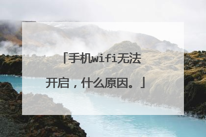 手机wifi无法开启，什么原因。