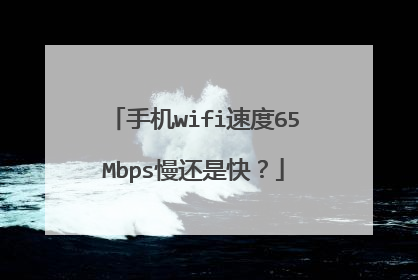 手机wifi速度65Mbps慢还是快?