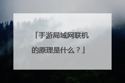 手游局域网联机的原理是什么?