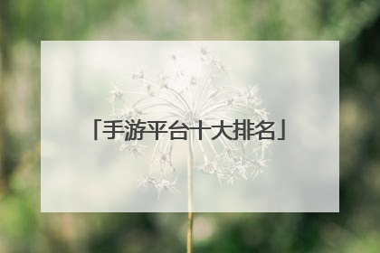 手游平台十大排名