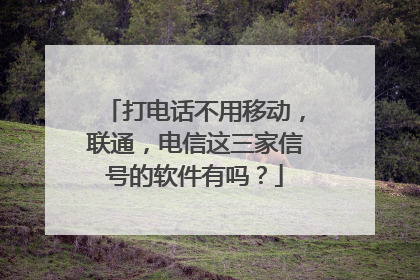 打电话不用移动，联通，电信这三家信号的软件有吗？