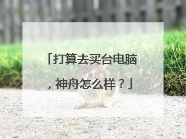打算去买台电脑,神舟怎么样?