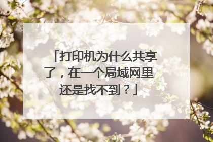 打印机为什么共享了，在一个局域网里还是找不到？