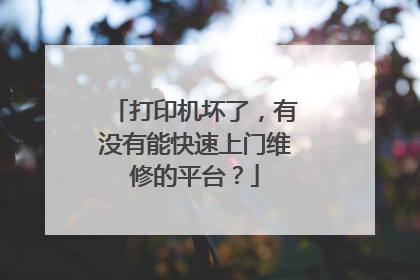 打印机坏了，有没有能快速上门维修的平台？
