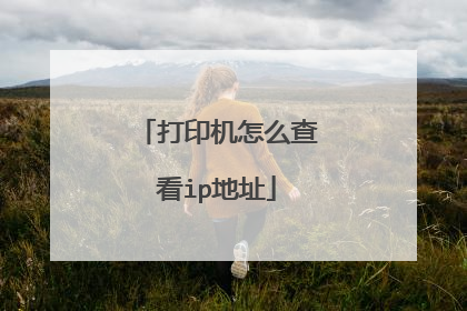 打印机怎么查看ip地址