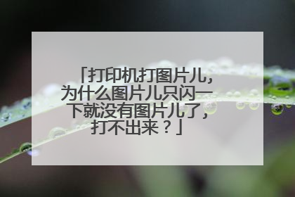 打印机打图片儿,为什么图片儿只闪一下就没有图片儿了,打不出来?