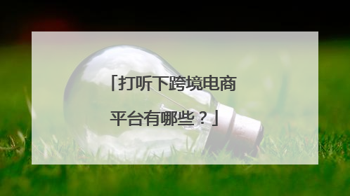 打听下跨境电商平台有哪些？