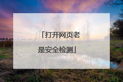 打开网页老是安全检测