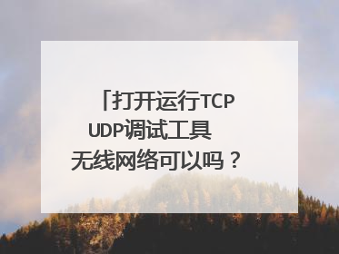 打开运行TCPUDP调试工具 无线网络可以吗?怎么连接不上 帮我一下 谢谢了