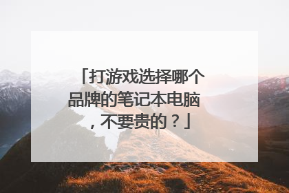 打游戏选择哪个品牌的笔记本电脑,不要贵的?