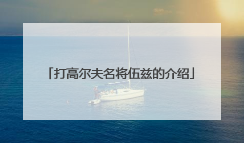 打高尔夫名将伍兹的介绍