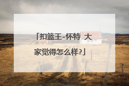 扣篮王-怀特 大家觉得怎么样?