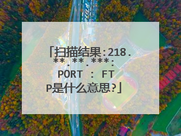 扫描结果:218.**.**.***: PORT : FTP是什么意思?