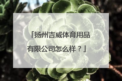 扬州吉威体育用品有限公司怎么样?