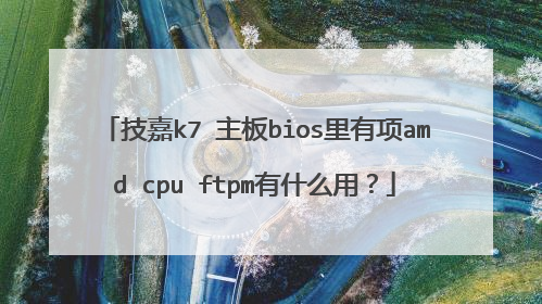 技嘉k7 主板bios里有项amd cpu ftpm有什么用？