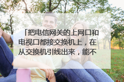 把电信网关的上网口和电视口都接交换机上，在从交换机引线出来，能不能实现宽带和iTV接口盲插的目的。