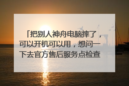 把别人神舟电脑摔了，可以开机可以用，想问一下去官方售后服务点检查问题要多少钱?