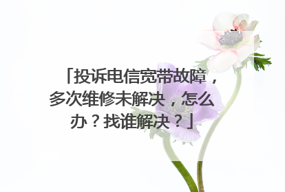 投诉电信宽带故障，多次维修未解决，怎么办？找谁解决？