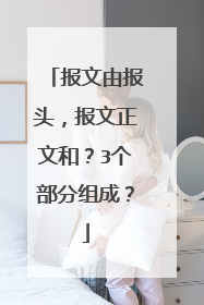 报文由报头,报文正文和?3个部分组成?