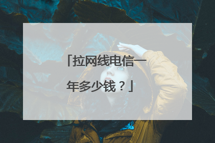 拉网线电信一年多少钱？