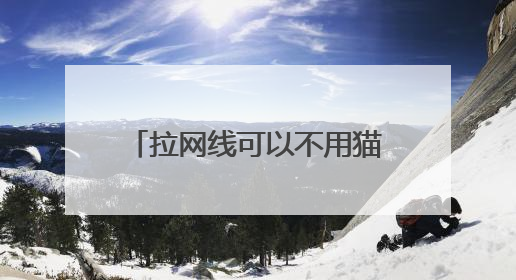 拉网线可以不用猫直接用路由器吗