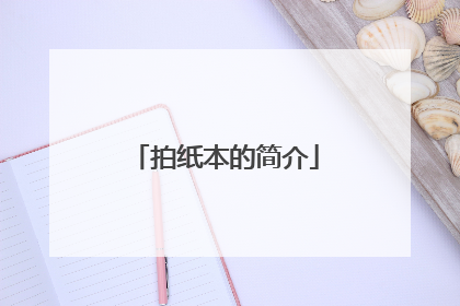 拍纸本的简介