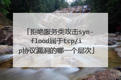 拒绝服务类攻击syn-flood属于tcp/ip协议漏洞的哪一个层次