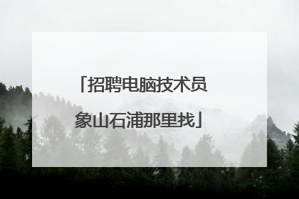 招聘电脑技术员 象山石浦那里找