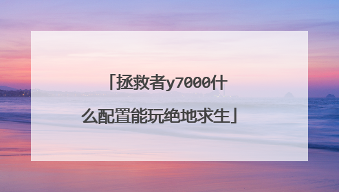 拯救者y7000什么配置能玩绝地求生