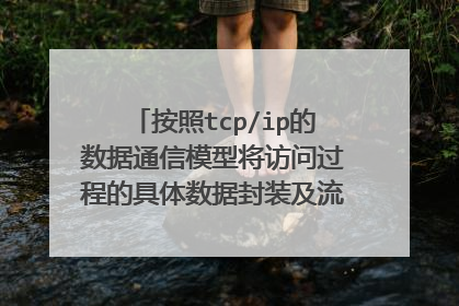 按照tcp/ip的数据通信模型将访问过程的具体数据封装及流程详细描述一下