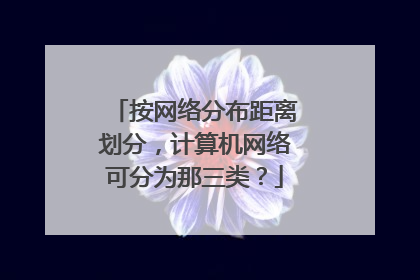 按网络分布距离划分，计算机网络可分为那三类？