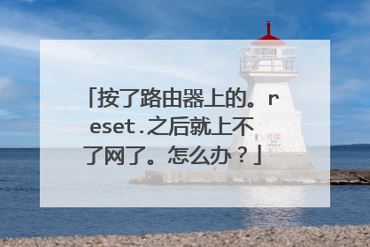 按了路由器上的。reset.之后就上不了网了。怎么办？