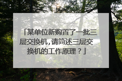 某单位新购置了一批三层交换机,请简述三层交换机的工作原理？