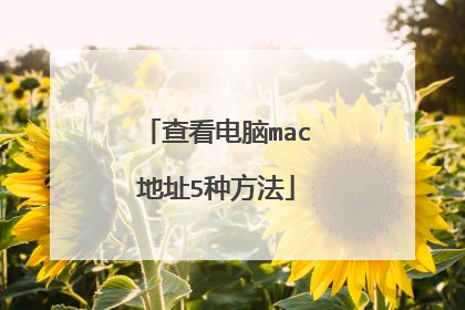 查看电脑mac地址5种方法