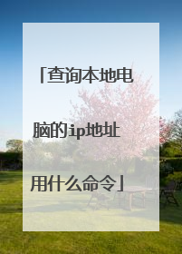 查询本地电脑的ip地址用什么命令