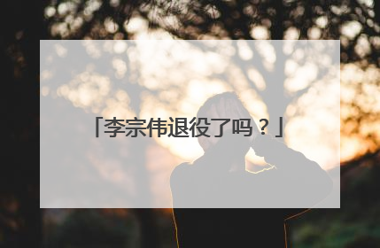 李宗伟退役了吗?
