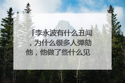 李永波有什么丑闻，为什么很多人弹劾他，他做了些什么见不得人的事？？？