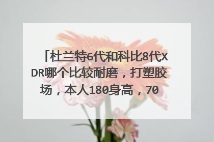 杜兰特6代和科比8代XDR哪个比较耐磨，打塑胶场，本人180身高，70KG锋卫摇摆多突破