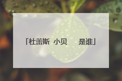杜蕾斯 小贝 是谁
