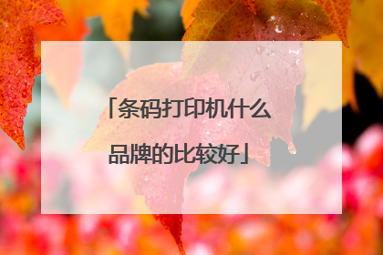 条码打印机什么品牌的比较好