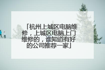 杭州上城区电脑维修，上城区电脑上门维修的，谁知道有好的公司推荐一家