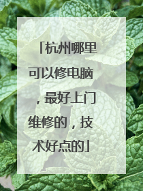杭州哪里可以修电脑,最好上门维修的,技术好点的