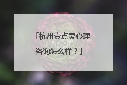 杭州壹点灵心理咨询怎么样?