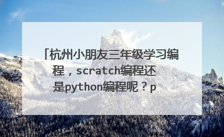 杭州小朋友三年级学习编程,scratch编程还是python编程呢?python能学会吗?