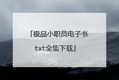 极品小职员电子书txt全集下载