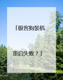 极客狗装机重启失败？