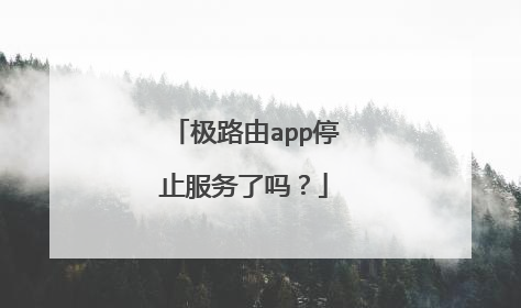 极路由app停止服务了吗?