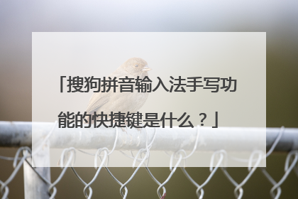 搜狗拼音输入法手写功能的快捷键是什么?