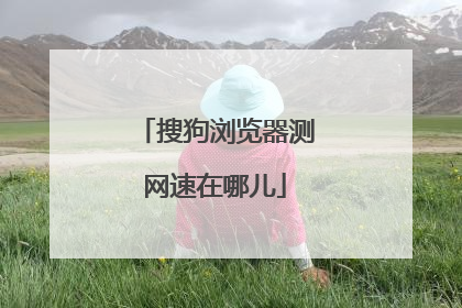 搜狗浏览器测网速在哪儿