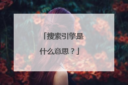 搜索引擎是什么意思?